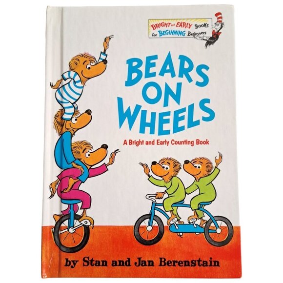 RARE Dr Seuss‎ Berenstain Bears On Wheels Vintage 1969 Hardcover Children's Book - Picture 2 of 14
